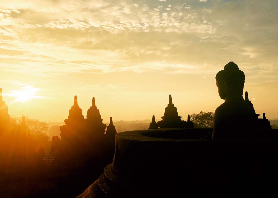 For those who want to visit the temple, able either stay in Yogyakarta and take a tour to the temple, or you can stay near Borobudur. If you want to see Borobudur sunrise, then it is good to stay at hotel nearby Borobudur Temple, or stay at hotel in Yogyakarta city but have to depart earlier at 03.30 am leaving hotel.