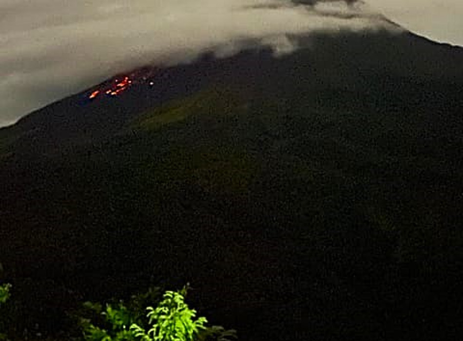 Yogyakarta Volcano : Mount Merapi Lava Flow View from Turgo Hill