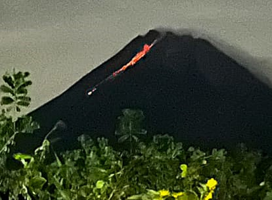 Yogyakarta Volcano : Mount Merapi Lava Flow View from Turgo Hill