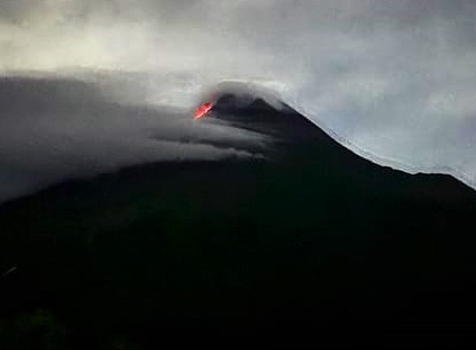 Yogyakarta Volcano : Mount Merapi Lava Flow View from Turgo Hill