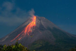 Yogyakarta Volcano : Mount Merapi Lava Flow View from Turgo Hill