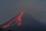 Yogyakarta Volcano : Mount Merapi Lava Flow View from Turgo Hill
