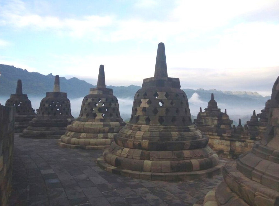 Sunrise at Borobudur Temple