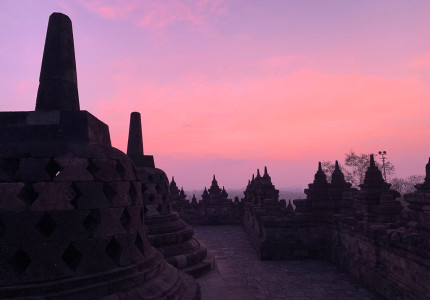 Sunrise at Borobudur Temple