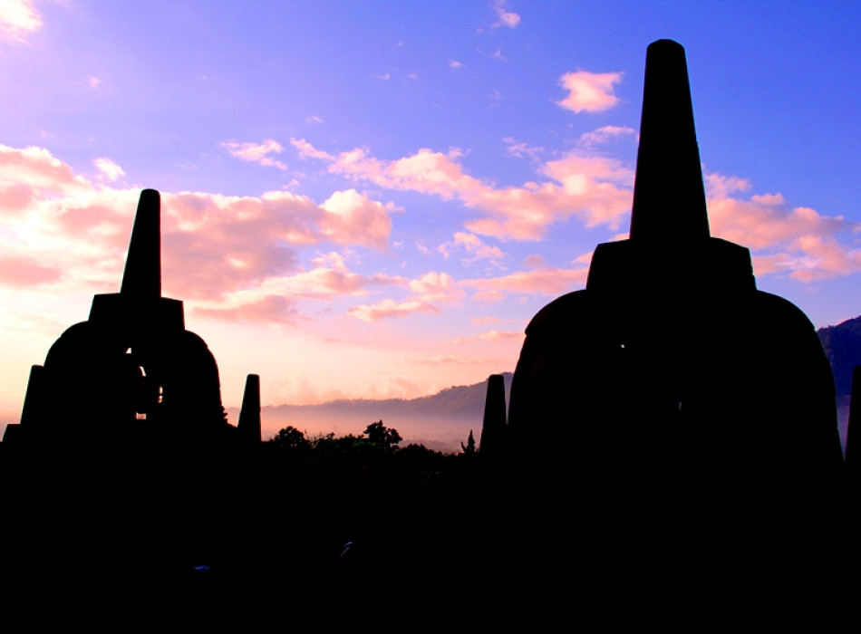 Sunrise at Borobudur Temple