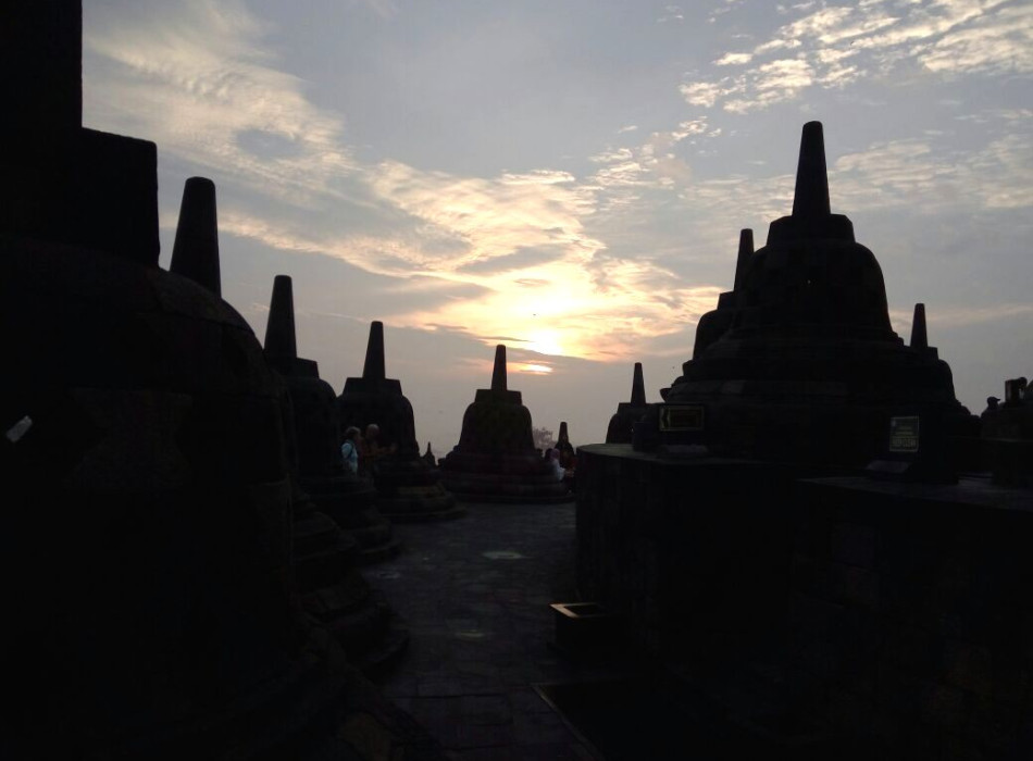 Sunrise at Borobudur Temple