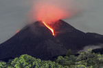 Mount Merapi Night Lava Flow from Srumbung Village